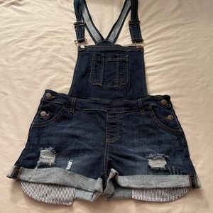 Jean short overalls